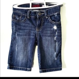 Girl's long denim shorts
